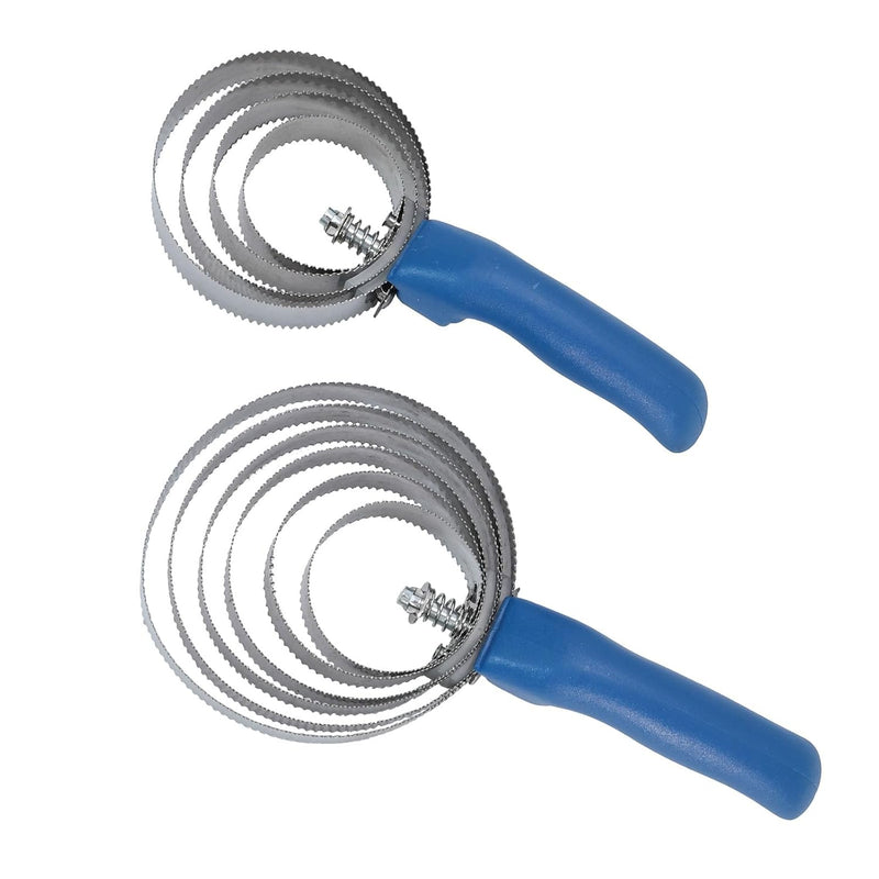 2Pack 4 Rings + 6 Rings Reversible Stainless Steel Curry Comb for Dog Spring Curry Horse Comb Brush for Horse with Soft