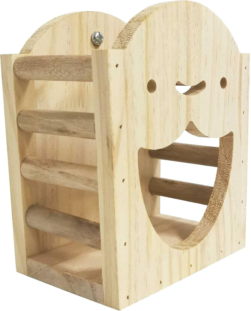 kathson Rabbit Hay Feeder Rack Wood Grass Holder Less Wasted Hay Box Food Feeding Manger Hanging Hay Dispenser for Bunny