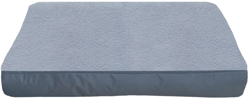 Dalema Dog Bed Cover 44L x 32W x 4H Inch,Heavy Duty Durable Waterproof Fluffy Soft Short Plush Replacement Dog Bed Covers,Washable Removable Pet Bed Mattress Cover with Zipper.Grey,Cover Only.