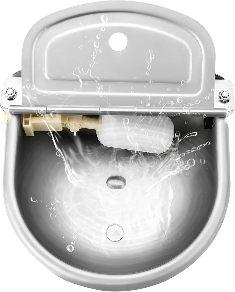 MAOPINER Automatic Water Dispenser Bowl, Stainless Steel Animal Waterer