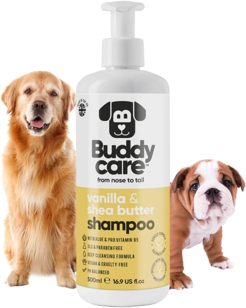 Buddycare Vanilla & Shea Butter Dog Shampoo - (16.90oz) Itch Relief & Dog Shampoo Sensitive Skin Care, Dog Shampoo and C
