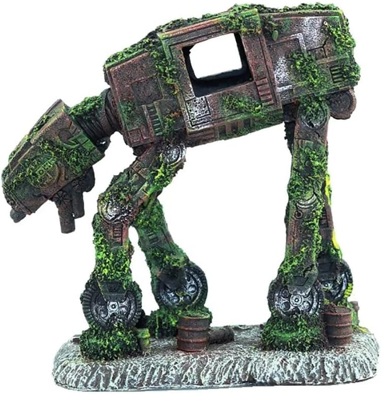 YZHZOM at-at Walker Aquarium Decorations Cool Fish Tank Decorations ATAT Walker Aquarium Decor Aquarium Castle Decor Bet