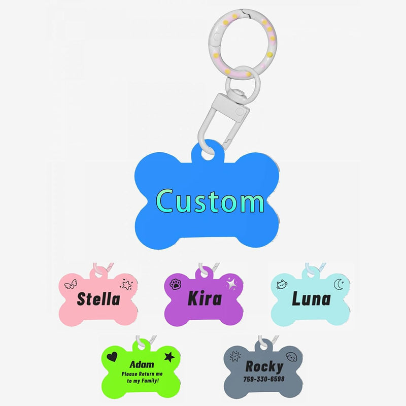 Custom Dog Tag for Cats Customized Dogs Tag for Name Cat Puppy Kitten Acrylic Personalized with Telephone Number, Dodger