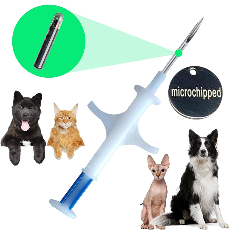 ISO Microchip for Dogs and Cats 1.4X8 MM Scannable with 15 Unique ID Numbers FDX-B 134.2Khz