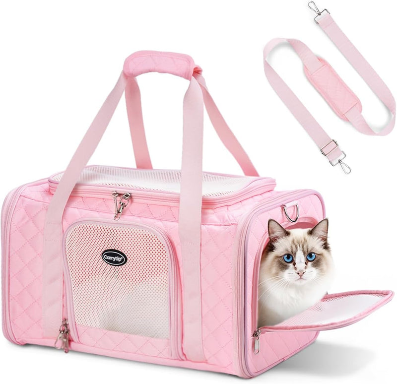 Cat Carrier Airline Approved, Soft Pet Carrier, 17x11x9.5 in