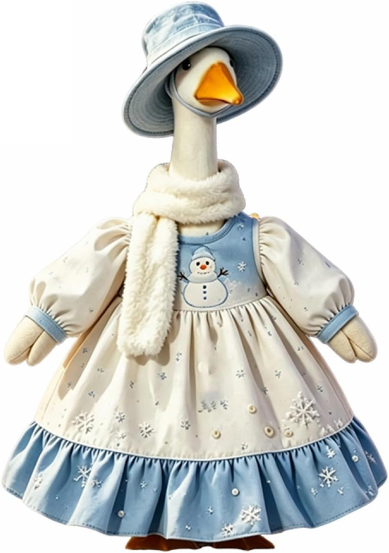Christmas Porch Goose Outfits 23 Inch Goose Statue Winter Clothes