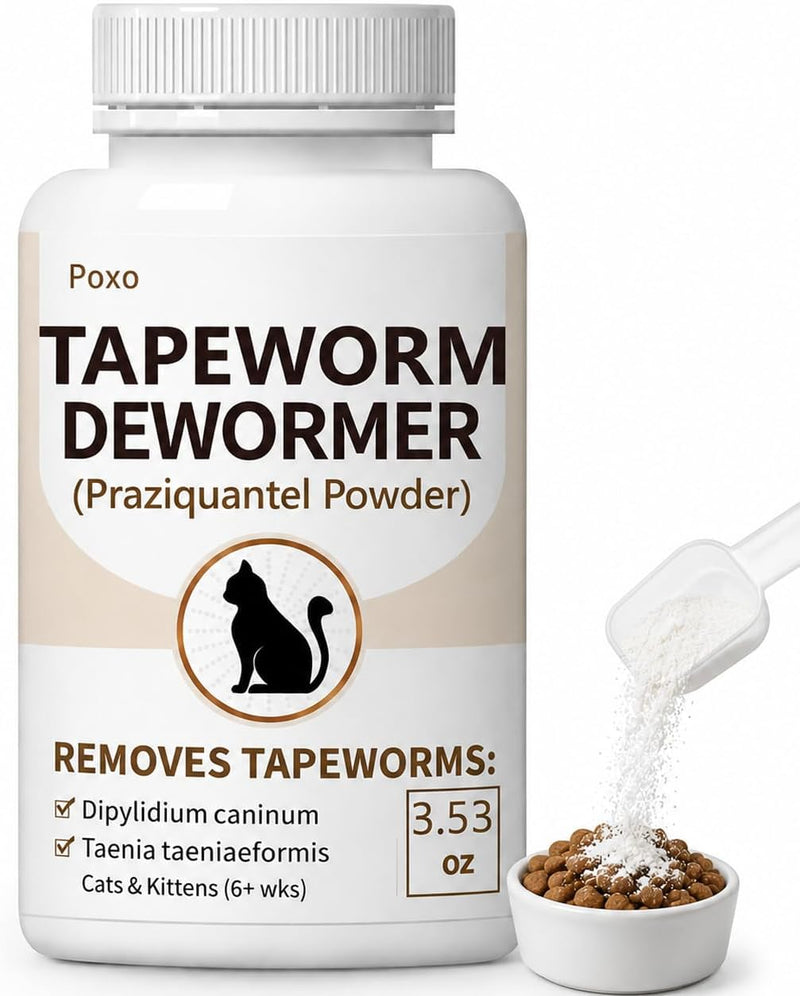 Tapeworm Dewormer for Cats & Kittens, Praziquantel for Cats, Tapeworm Treatment for Cats (6+ Weeks)