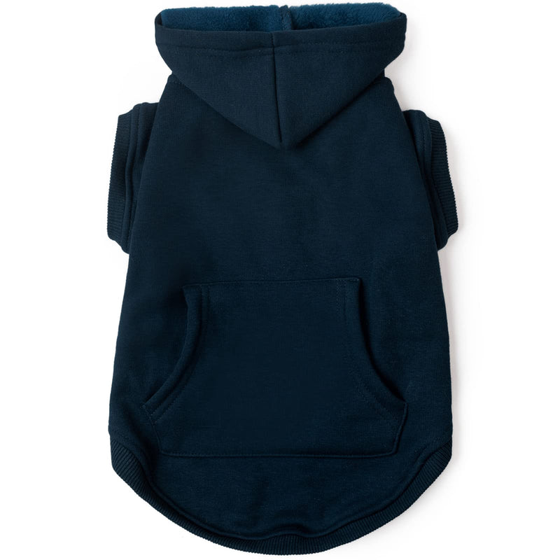 Koneseve Dog Hoodie Fleece Puppy Clothes Warm Sweater with Hat for Small Dogs Cat Hooded Shirt Kitten Pet Basic Hoodies Sweatshirt with Pocket Doggie Soft Winter Coat Apparel (Blue; M)
