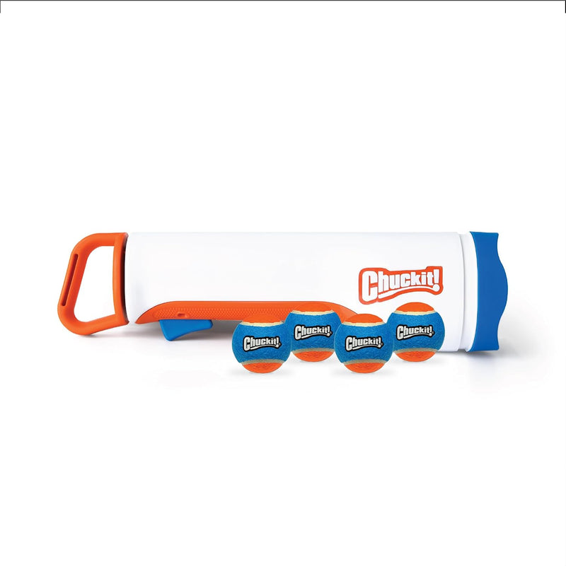 Chuckit! Cannon 16S Dog Ball Launcher, 16 Inch Size, Includes 4 Balls Total