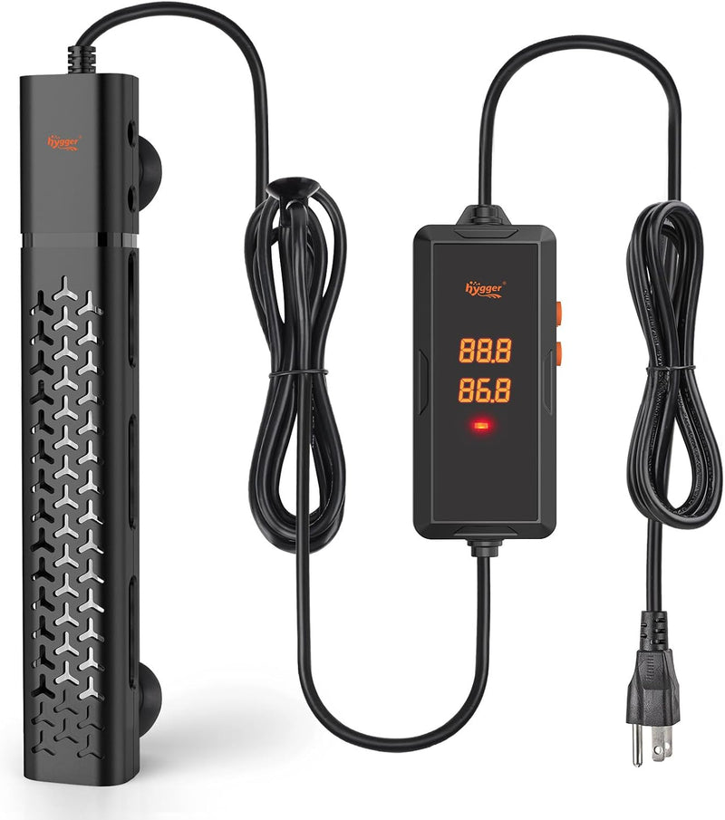 hygger 200w Aquarium Heater, Submersible Fish Tank Heater with Intelligent Temperature Control and Leaving Water Automat