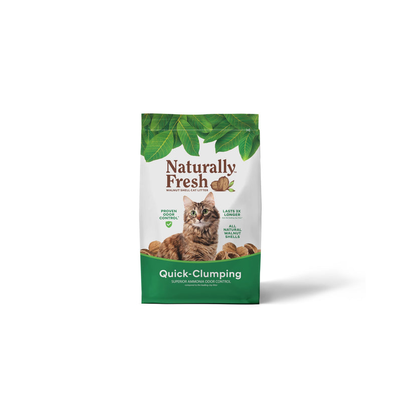 Naturally Fresh Cat Litter Made from Walnut Shells, Quick-Clumping, Unscented, Upcycled, Easy Scooping, Sustainable, 30 Lbs