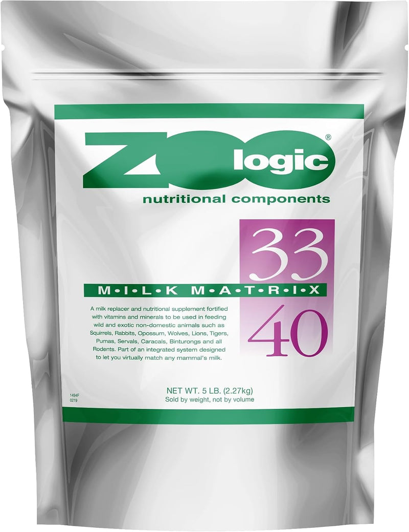 Pet-Ag Zoologic Milk Matrix 33/40 - 5 lb - Milk Protein Powder for Wild & Exotic Non-Domestic Animals