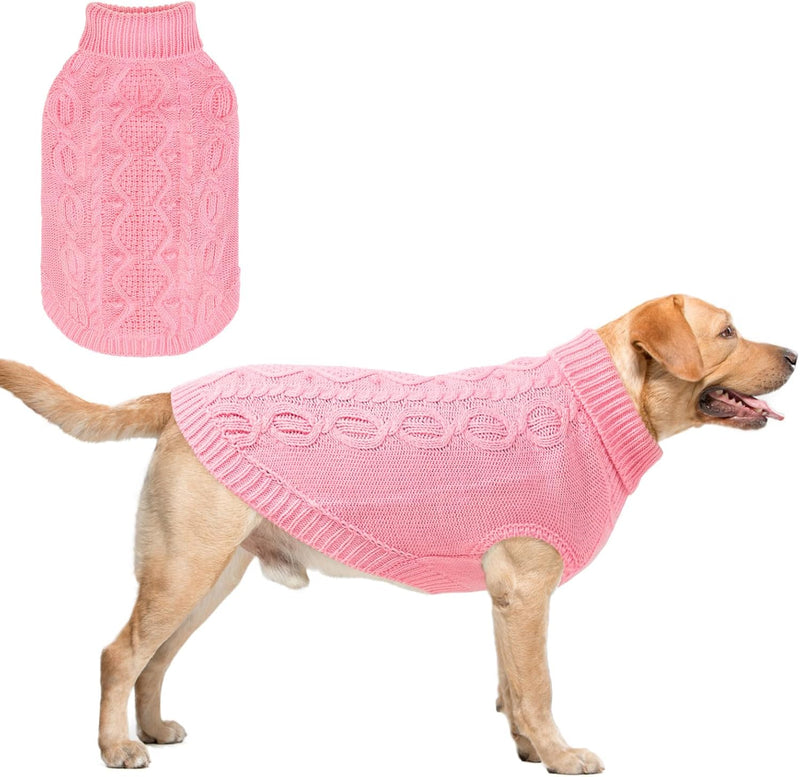 SCENEREAL Knitted Dog Sweater for Large Medium Small Dogs Girl Boy