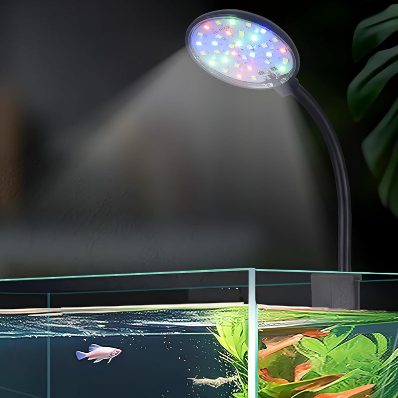 7W LED Small Aquarium Light, Betta Fish Tank Light for 1-5 Gallon, Kyymentto Clip on Fish Tank Light, Mini Aquarium Ligh