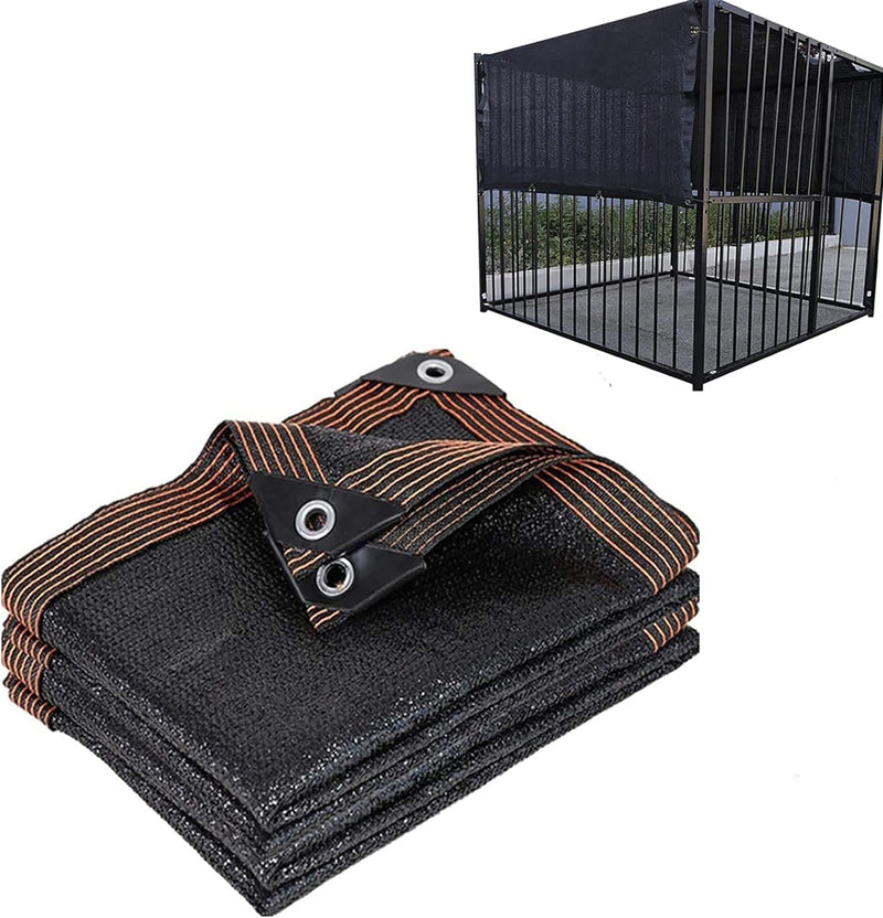 Dog Kennel Shade Cover 95% Sunblock Shade Tarp Panel Net Mesh with Grommets for Outdoor Dog House Large Pet Crate Chicke
