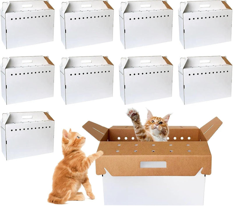 Disposable Corrugated Cardboard Pet Carrier Box,17.5