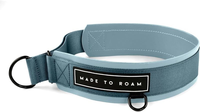 MADE TO ROAM Premium Everyday Dog Collar - Martingale Style No Pull Vegan Leather Collar, Heavy Duty and Lightweight for