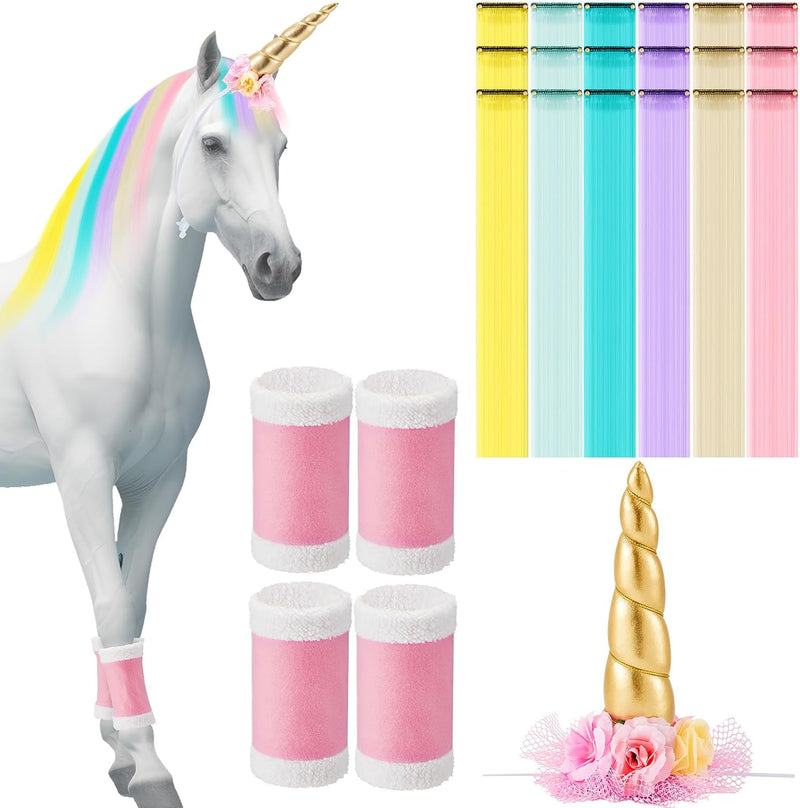 Juexica 23 Pcs Halloween Unicorn Costume for Horses
