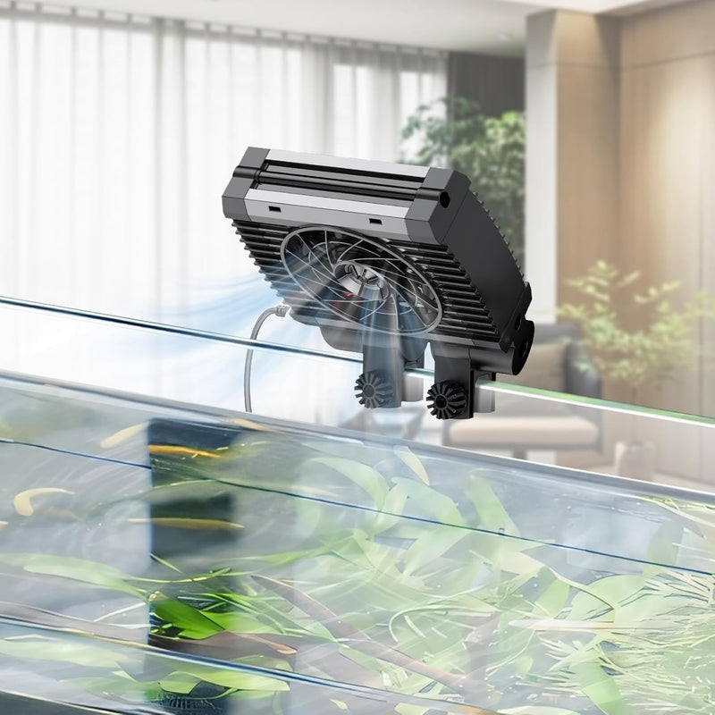 Pawfly Aquarium Chiller Fan, Quiet Aquarium Fan for Axolotl Tank, Fish Tank Cooling Fan, Aquarium Cooler with Adjustable