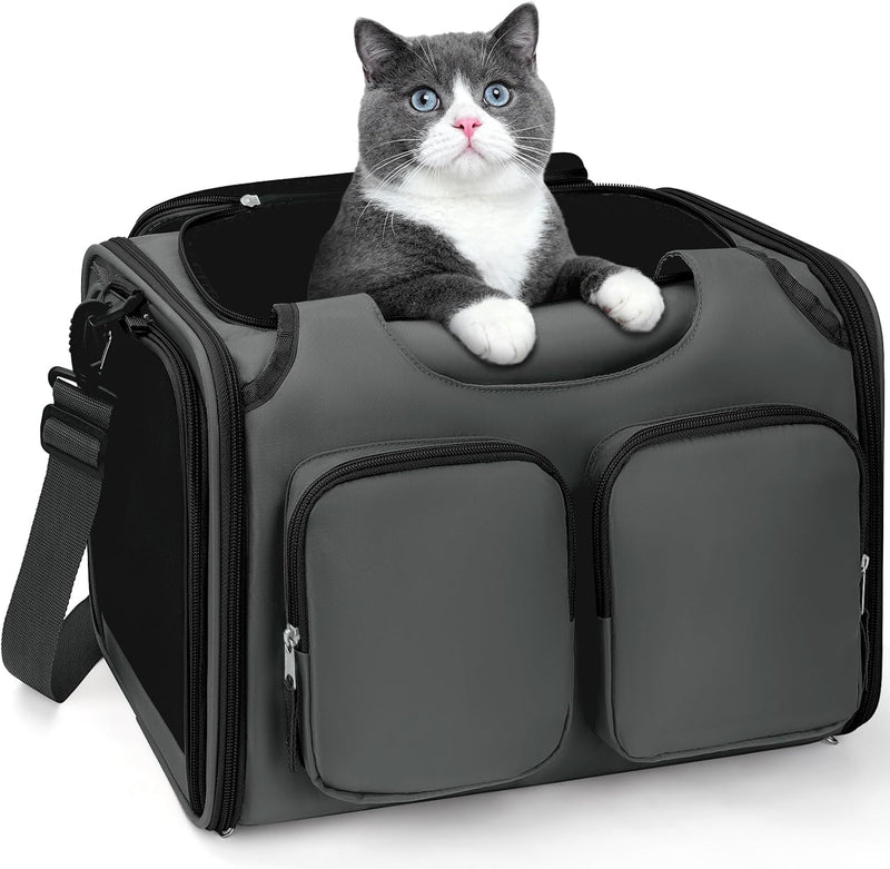 Dog Cat Carrier Airline Approved Collapsible Soft-Sided Pet Travel Bag