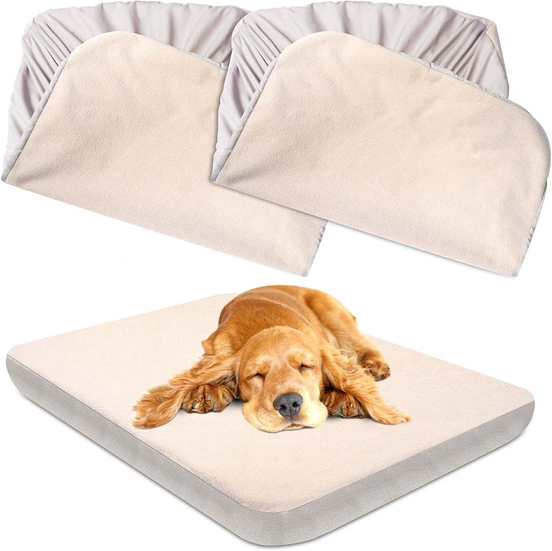 Dog Bed Covers Replacement Washable 100% Waterproof Dog Bed Sheets, Soft & Noiseless Pet Bed Cover 2 Pack 44