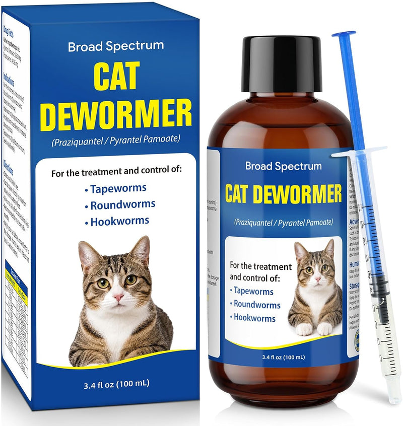 Dewormer for Cat and Kittens, Triple Dewormer for All Worms
