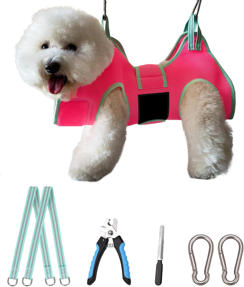 Kkiimatt Dog Grooming Hammock, Small Dog Hammock for Nail Trim, Hanging Harness for Claw Care,Grooming Sling Holder Hang