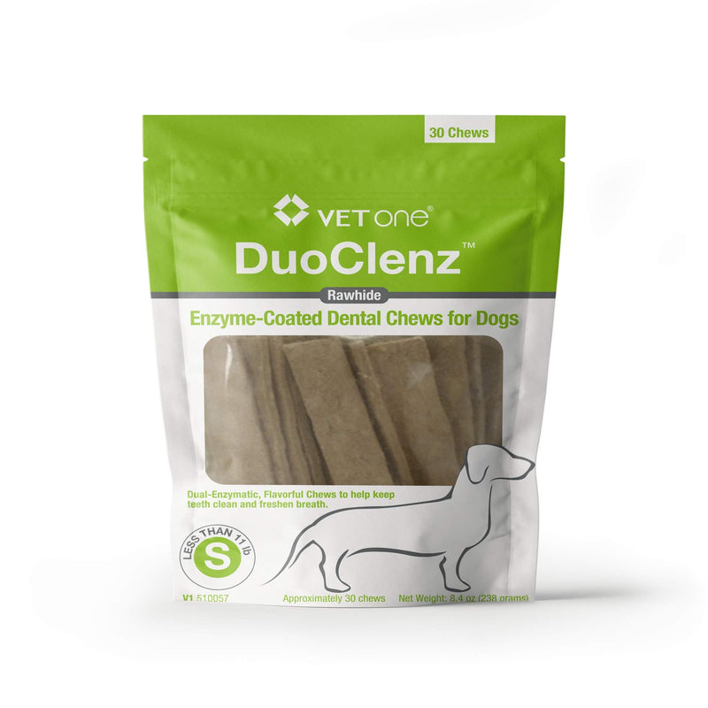 vetone DuoClenz EnzymeCoated Dog Dental Hygiene Chews for Small Dogs - Clean Teeth & Freshen Breath - 30 Count