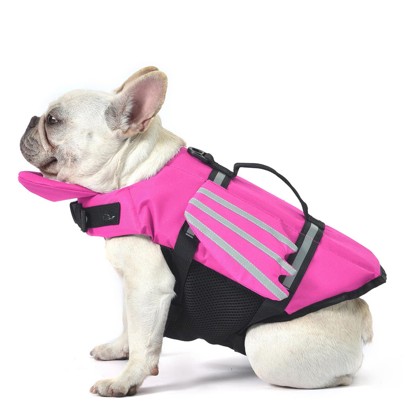 Petglad Dog Life Jacket, Cute Wings Adjustable Dog Life Vest with Chin Float and Handle for Swimming Boating Reflective High Buoyancy Swim Float Vest for Small Medium Large Dogs (Pink, M)