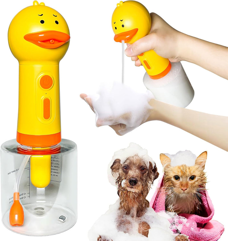 Dog Shampoo Frother,Pet Bath Brush - Deep Cleaning Foam Machine with 350ml Capacity, Dog Soap Dispenser and Shampoo Spra
