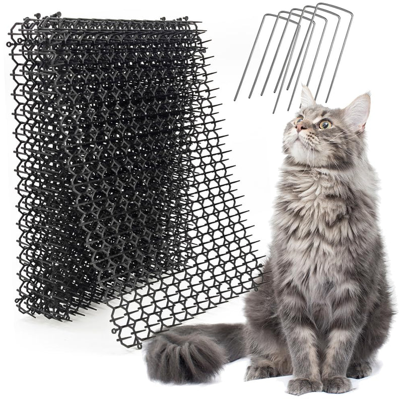 Ley's 10 Pack Scat Mat for Cats, 16 X 13 in Digging Deterrent for Dogs, Cat Deterrent with Spikes Outdoor & Indoor, Anti Cat Mat for Yard, Garden Fence Animal Barrier