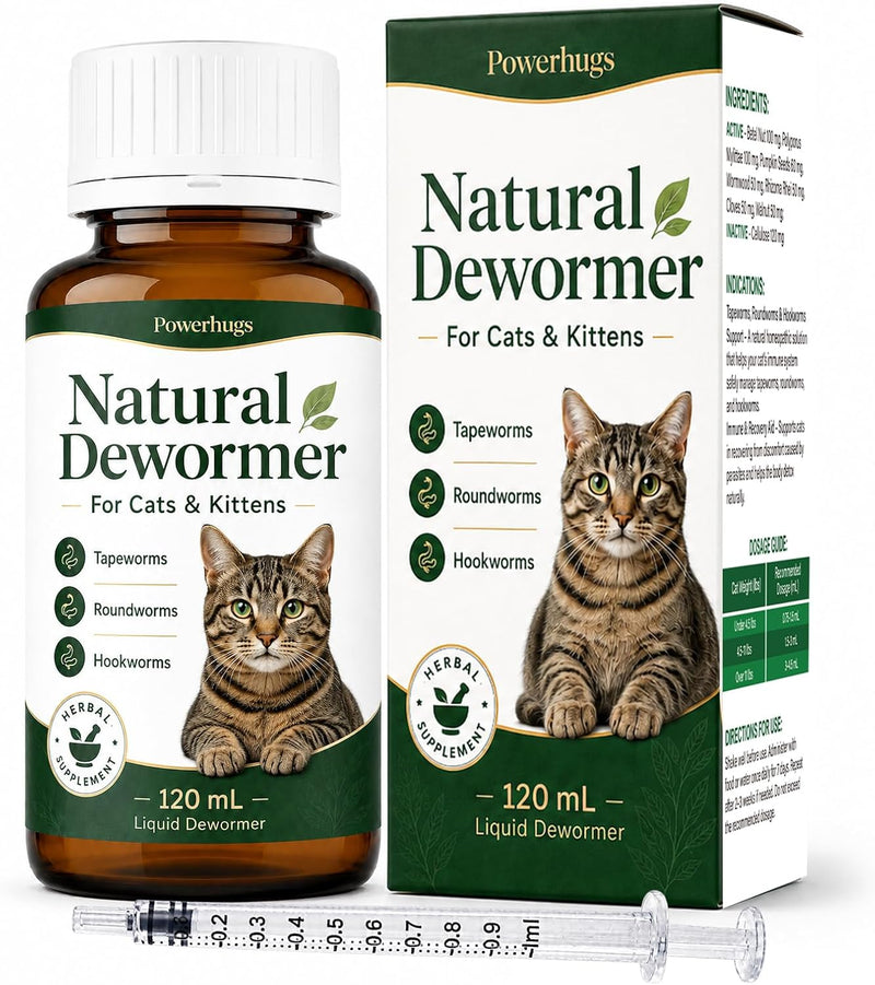 Dewormer for Cats & Kittens Broad Spectrum Cat Dewormer for Tapeworm, Roundworm & Hookworm