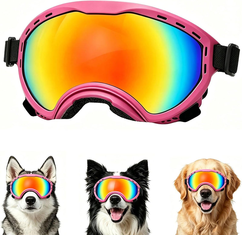 Dog Goggles for Medium Large Breed UV Protection Windproof Anti-Fog Eyewear