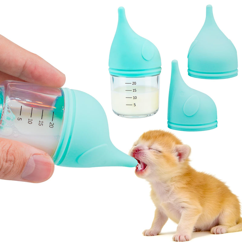 Puppy Bottles for Nursing,Kitten Bottles for Nursing,Pet Feeding Bottle,(Cyan - 20ml)