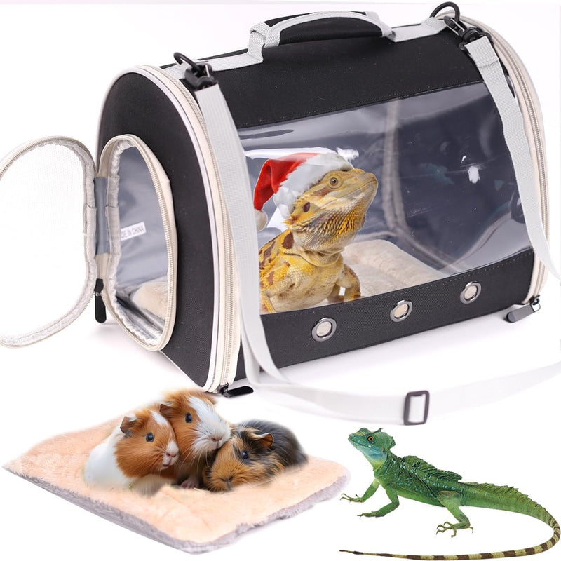 Bearded Dragon Travel Carrier Backpack,Lizard Backpack Carrier,Space Capsule Clear Bubble Window Astronaut Reptile Carri