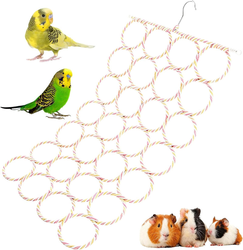Rat Climbing Rope Net, Hanging Bird Swing for Cage Accessory, Ladder Bridge Ladder Rope Bridge Hanging Hammock for Parro
