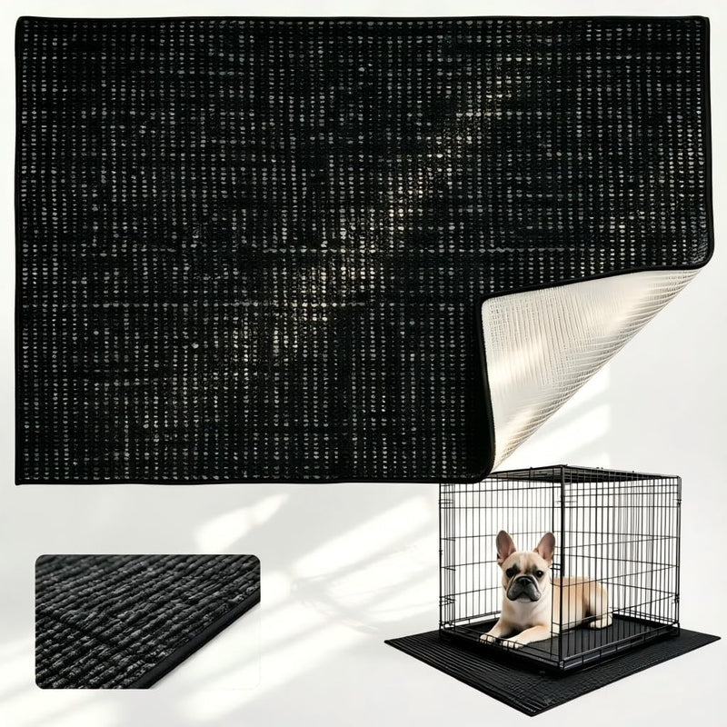 Dog Crate Mat, Thick Washable Waterproof Carpet for Dog Kennel Pad