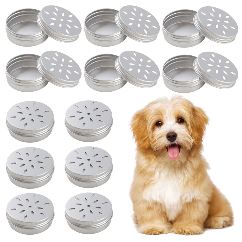 Binxus 12 Pack Scent Training for Dogs Scent Dog Scent Work Tins Small Dog Food Container Nose Work Supplies for Scent Training, Aluminum Dog Scent Boxes