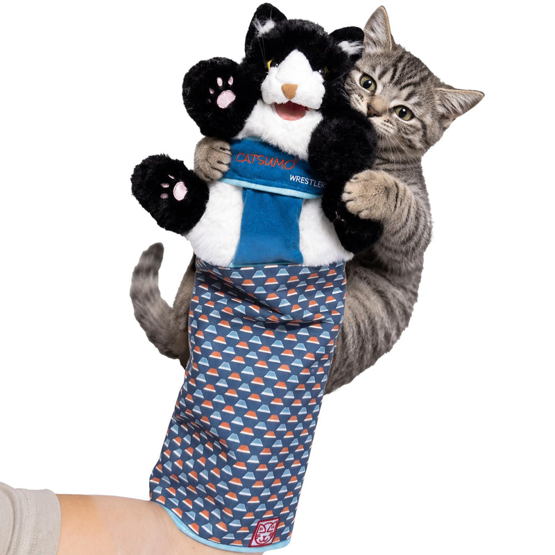 CATSUMO Cat Wrestling Glove Puppet – Interactive Hand Mitt with Durable Protective Sleeve and Catnip - Play & Enrichment