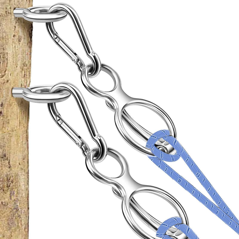 2pcs Horse Tie Ring, Heavy Duty Stainless Steel Tie Ring Horse Training Equipment with Eye Bolt,Quick snap,Humane and Sa