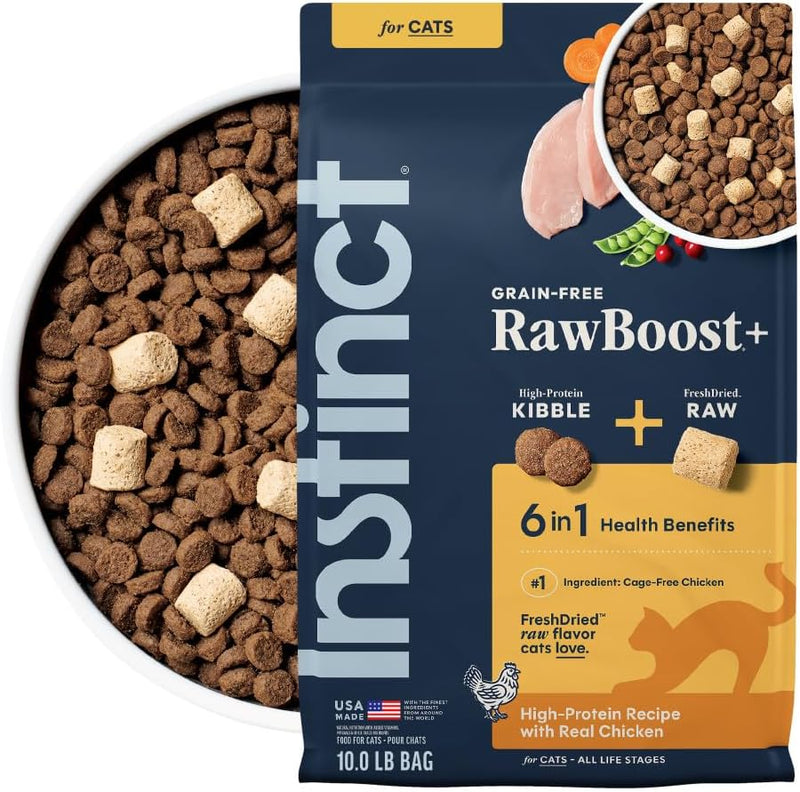 Instinct RawBoost, Dry Cat Food + Freeze Dried, Real Chicken, 10 lb Bag