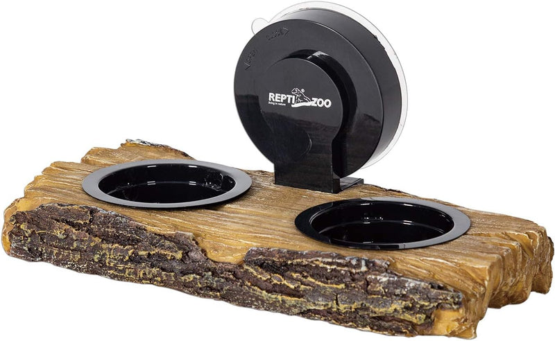 REPTI ZOO Turtle Basking Platform or Reptile Feeding Ledge with Suction Cup, Resin Flat Ramp for Turtle Reptile Chameleo