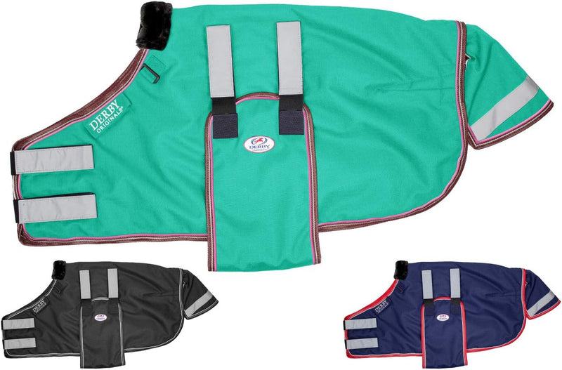 Derby Originals Reflective Safety No Hardware Winter Turnout Blanket for Foals & Mini Horses – 1200D Waterproof Ripstop,