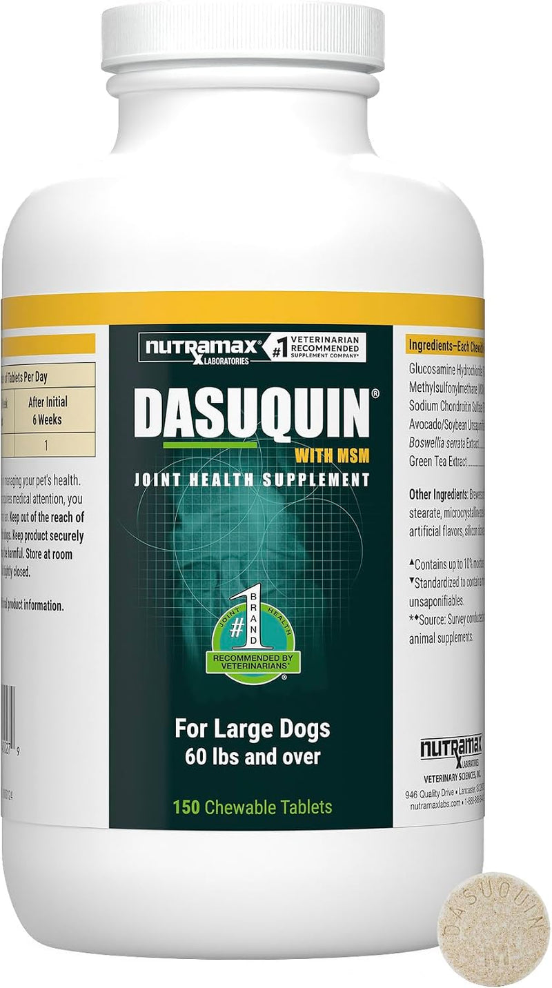 Nutramax Dasuquin MSM Joint Supplement, Large Dogs Chewable Tablets, 150ct