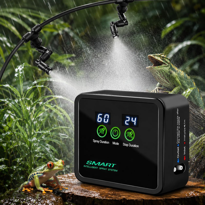 Reptile Mister Automatic Misting System, Reptile Humidifiers with Smart Timing Controller, Terrariums Humidifier with 36
