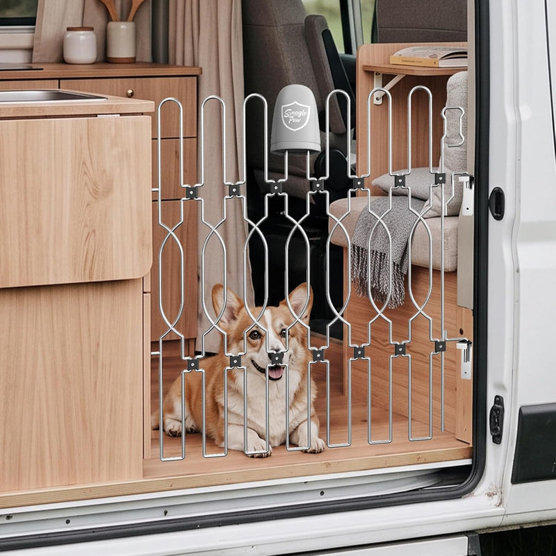 Snagle Paw RV Dog Gate, Retractable Metal Pet Barrier 32.3