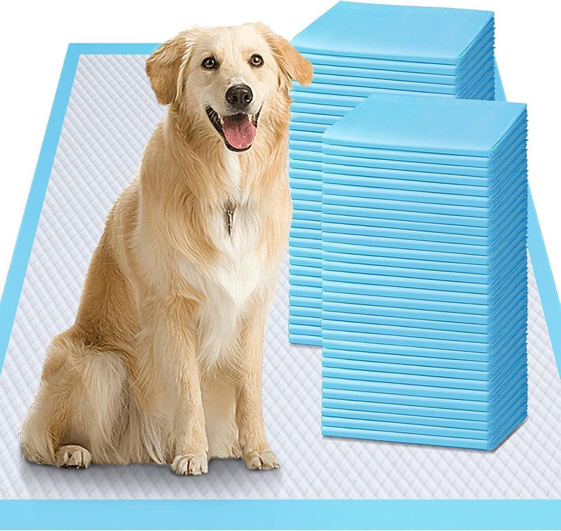 Gimars XL 6-Layer Ultra Absorbent 1200ml 48-Hour Leak-Proof Dog Pee Pads, Quick Dry Extra Large Puppy Pads for Puppy Training, Senior & Incontinent Dogs, Cats, Overnight Use, 28