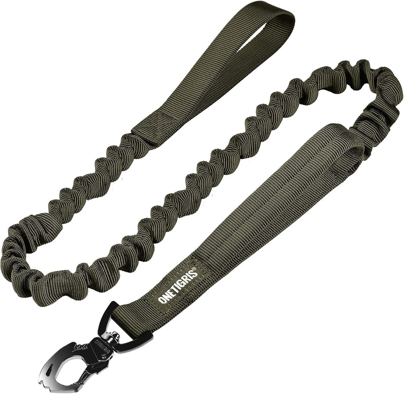 OneTigris Tactical Bungee Leash with 2 Handles Quick Release (Ranger Green)