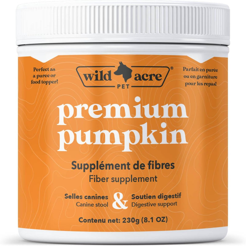 Wild Acre Pumpkin Powder for Dogs - No More Diarrhea or Scoots! - Digestive Puree Treat or Food Topper - Fiber Supplemen