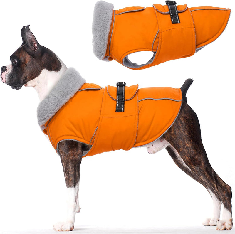 Lelepet Dog Coat Waterproof Dog Jacket Fleece Vest with Adjustable Buckle